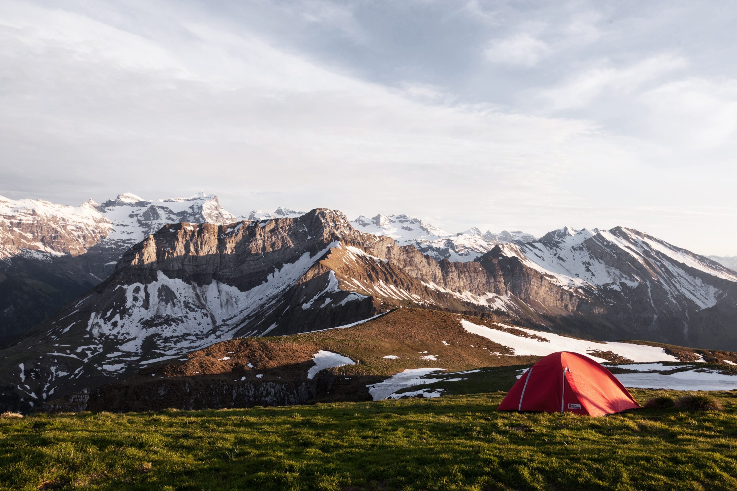 A camping site in the mountains